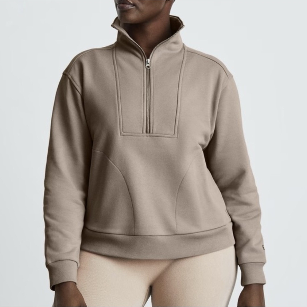 Everlane Women's Beige Quarter-Zip Sweatshirt
